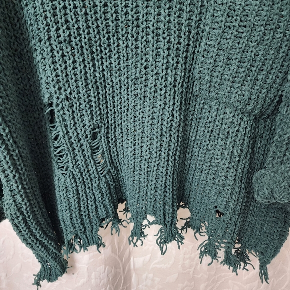 Chunky Knit Green Sweater. NWOT - Picture 3 of 5